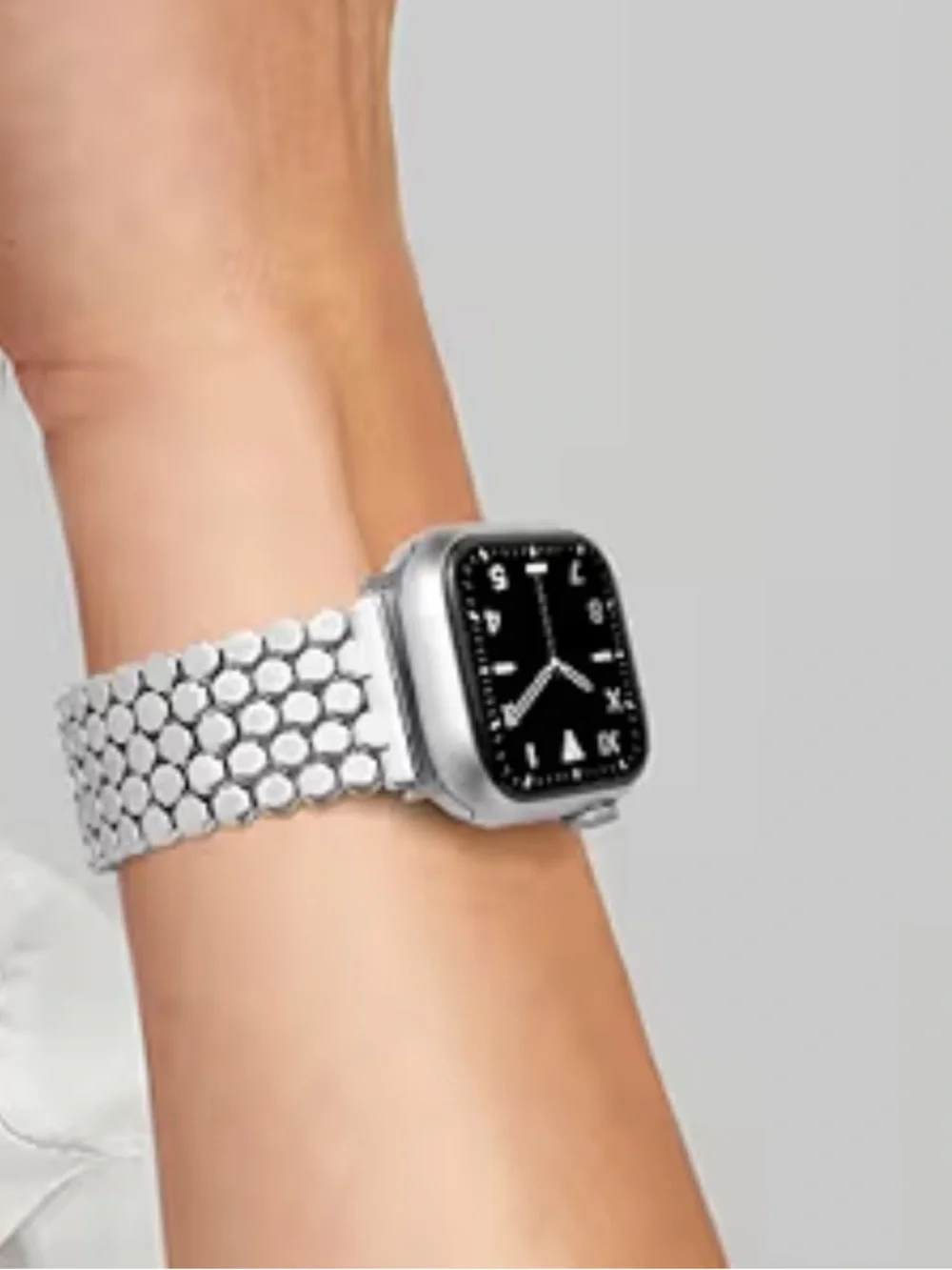 Silver watchband